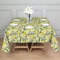 thumbnail image 3 of Yellow Lemon Fruit Flowers Yellow Pattern Square Tablecloth,Waterproof Square Table Cover,Wipeable Spillproof Washable Table Cover for Home Kitchen Party Decor 42"X42"(107x107cm), 3 of 6