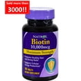 Natrol Biotin 10000 mcg 100 Tablets Hair Skin and Nails - Walmart.com