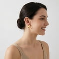 thumbnail image 4 of Chunky Huggie Earrings for Women,14K Gold Plated Hypoallergenic Sterling Silver Minimalist Lightweight Small Gold Hoop Earrings, 4 of 7