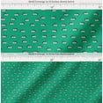 thumbnail image 2 of Soimoi Green Cotton Voile Fabric Eyes Face Printed Fabric 1 Yard 42 Inch Wide, 2 of 7
