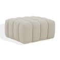 thumbnail image 5 of SAFAVIEH Couture Calyna Modern Boucle Tufted Ottoman, Light Grey, 5 of 8