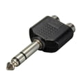 thumbnail image 2 of 2X 6.35mm 1/4 Inch Male Stereo to 2 Dual Female Y Splitter Audio Adapter Converter, 2 of 5