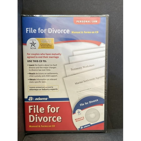 Adams File For Divorce CD - Manual and Forms on CD (ALC601)