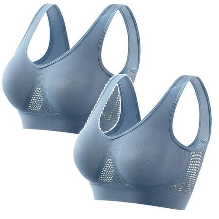 Kcodviy 2Pcs Womens Sports Bra Seamless Bras For Women Strapless Wirefree Breathable Yoga Bra Bras For Women Strapless Comfort Sleep Bra Workout Bras For Women Strapless Running Bras For Women St