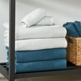 thumbnail image 5 of Great Bay Home Ribbed Terry Quick Dry Towel Set (Hand Towel (4-Pack), Blue), 5 of 6