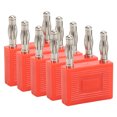 thumbnail image 3 of Double Row Banana Plug, Dual Banana Plug Anti Slip Stable 5PCS  For Speaker Wires Red, 3 of 8