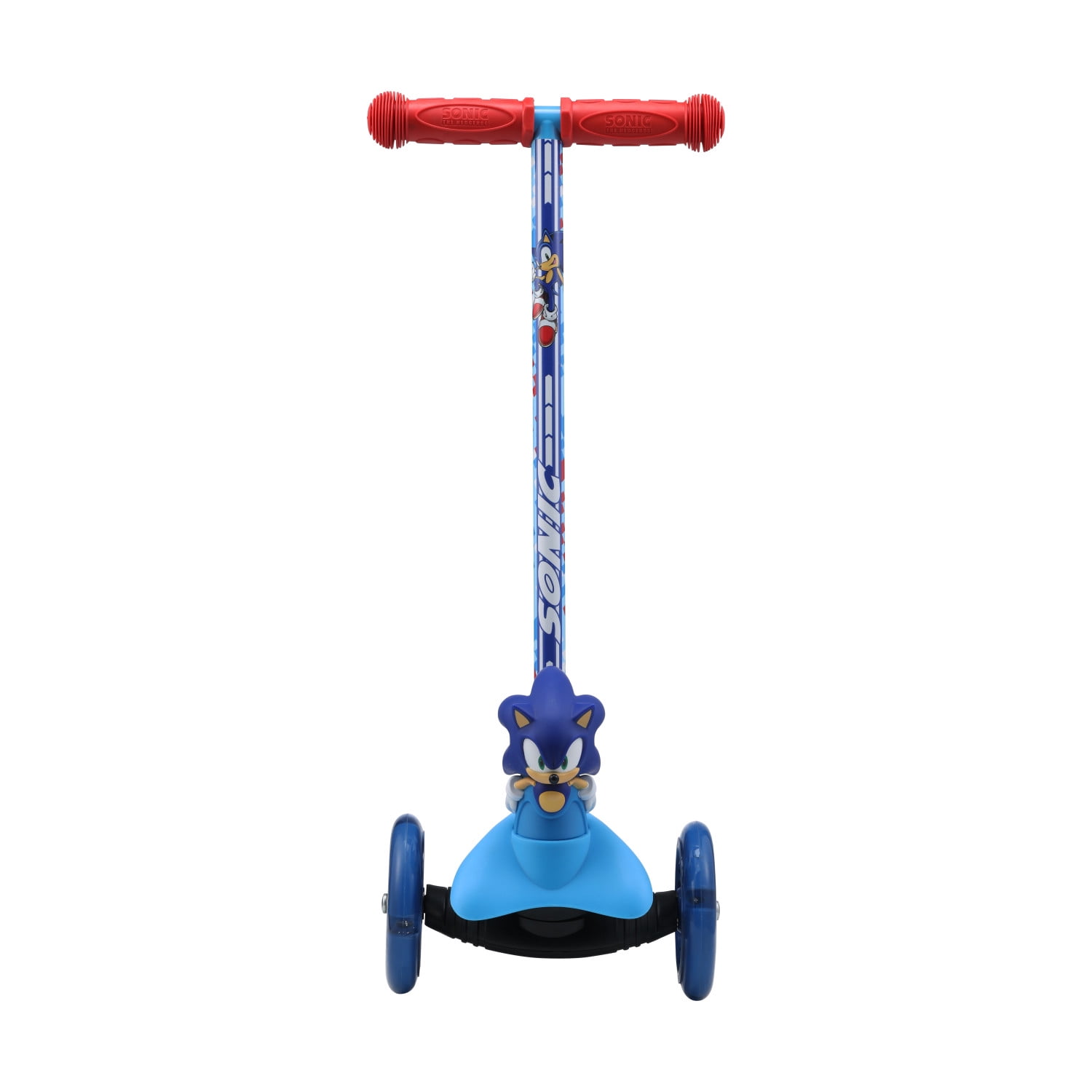 Sonic Ride-N-Glide Buddies 3D Toddler Scooter, 3 Wheel Scooter for Kids Ages 3+, Blue