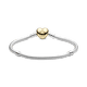 thumbnail image 2 of BRAZALETE PLTA ESTERLINA 925 CADENA SNAKE CIERRE CORAZON DORADO 47474, 2 of 2