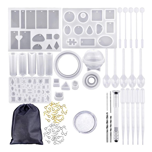 Kits de resina de silicona de herramientas para de fundición de joyas Incluye para colgantes de joyería, pasadores de tornillos de