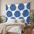 thumbnail image 3 of Dahlia Flower Large Tapestry for Bedroom Wall Hanging Tapestry, Farmhouse Botanical Blue Grey Floral Ceiling Backdrop Tapestries Poster Blanket Wall Decor for Teens Room Living Room Dorm 100" x 59", 3 of 8