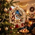 thumbnail image 6 of Cheapark 2D Flat Acrylic Christmas Snowman Hanging Ornament Lightweight Tree Pendant for Xmas Tree Holiday Home Party Decor Gift, 6 of 7