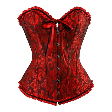 

KDDYLITQ Women Vest Plus Size Waist Trainer Trimmer Shaper Control Sport Corset Deep Red XXXL