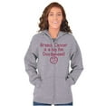 thumbnail image 4 of Breast Cancer is a Doodiehead Zip Hoodie Sweatshirt Women Brisco Brands S, 4 of 6