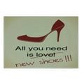 thumbnail image 3 of High Heels Cutting Board, All You Need is New Shoes Lettering with Stiletto Funny Words, Decorative Tempered Glass Cutting and Serving Board, in 3 Sizes, by Ambesonne, 3 of 5