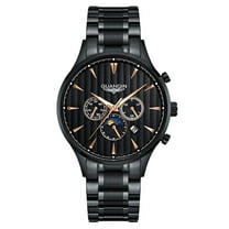 GUANQIN Men Automatic Mechanical Stainless Steel Leather Business Wrist Watch Sapphire Crystal Waterproof Self-Winding Sport Clock Day Date Luminous