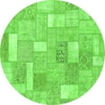 thumbnail image 1 of Ahgly Company Indoor Round Patchwork Green Transitional Area Rugs, 8' Round, 1 of 4