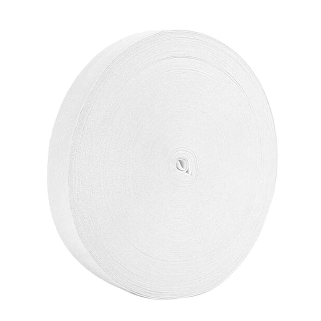 Banda elástica ancha plana de 16 m Banda elástica de 25 mm de ancho, pantalones de goma Banda elástica Banda elástica Bandas de goma elástic Blanco Macarena Costura con banda elástica