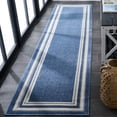 thumbnail image 3 of SAFAVIEH Cabana Henry Striped Indoor/Outdoor Runner Rug, Light Blue/Ivory, 2'2" x 9', 3 of 15