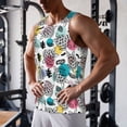 thumbnail image 3 of Wukai Turtle Print Men’s Workout Tank Top Sleeveless Muscle T shirt Gym Running Fitness Tank Top-Large, 3 of 7