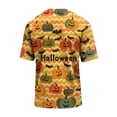 thumbnail image 6 of IAJDKMEK Men's Summer Graphic T-Shirt - Halloween Print Crewneck Tee for Men, Lightweight Breathable, Funny Casual Shirts for Daily & Costume Party,Yellow 3XL, 6 of 7