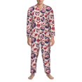thumbnail image 3 of Naloa record rock Skull lips Men’s Pajamas Set - Long Sleeve Button Down Sleep Shirt and Pajama Bottoms Sleepwear Set-Medium, 3 of 7