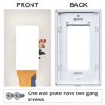 thumbnail image 3 of Yayeee Rocker Switch Wall Plate 3-Gang 6.5"x4.6" Home Decorative Outlet Cover, Cartoon Flowers, 3 of 6