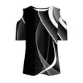 thumbnail image 5 of Womens Tops Dressy Casual V Neck Short Sleeve Work Out Shirts Gym Loose Plus Plus Size Shirts for Women, 5 of 5