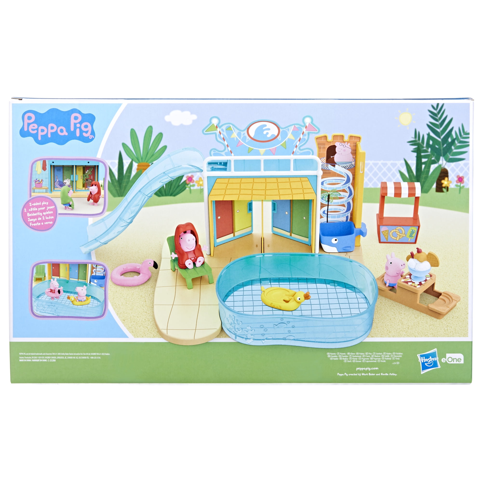 Peppa Pig, Peppa's Waterpark Baby Doll Playset Preschool Toy for Boys & Girls with 15 Pieces