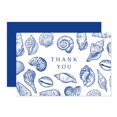 thumbnail image 1 of Paquete de 24 tarjetas de agradecimiento Whaline con forma de concha azul, 10 x 15 cm, 1 of 7