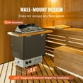 thumbnail image 6 of VEVOR 9KW Sauna Heater, Steam Bath Sauna Heater with Built-In Controls, Electric Sauna Stove, 3h Timer and Adjustable Temp for Max. 317-459 Cubic Feet, Home Hotel Spa Shower Use 220V, 6 of 9