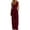 Wine, variant on Conairie Women's Solid Sleeveless V Neck Waist Tie Wide Leg Jumpsuit with Pockets Light Blue L