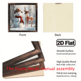 thumbnail image 4 of 2D Flat, 1pc 8-inch Vintage Wooden Frame Art Sign - Snowman Deer Winter Wonderland Christmas Decoration, 2D Flat Wood Tabletop Decor for Home, Coffee, Desktop - Perfect for Halloween Christmas, Wi, 4 of 9