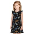 thumbnail image 1 of Vsdgher Fusée Spatiale pour Filles Chemises de Nuit Manches Courtes à Volants Robe de Nuit Pyjama pour Fête Pyjama-Grand, 1 of 6