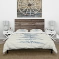 thumbnail image 2 of Designart 'Blue Fern Print on wood II' Cottage Duvet Cover Set, 2 of 4