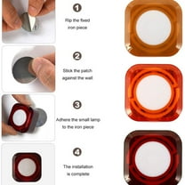 Niceauty LED Night Lamp with USB Charging Red Silicone and PC Material Perfect for Home Lighting Use 1 Piece