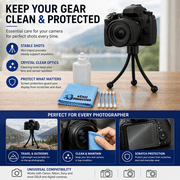 eCostConnection Camera Starter Kit – Mini Tripod, Screen Protectors & Cleaning Kit for DSLR Cameras