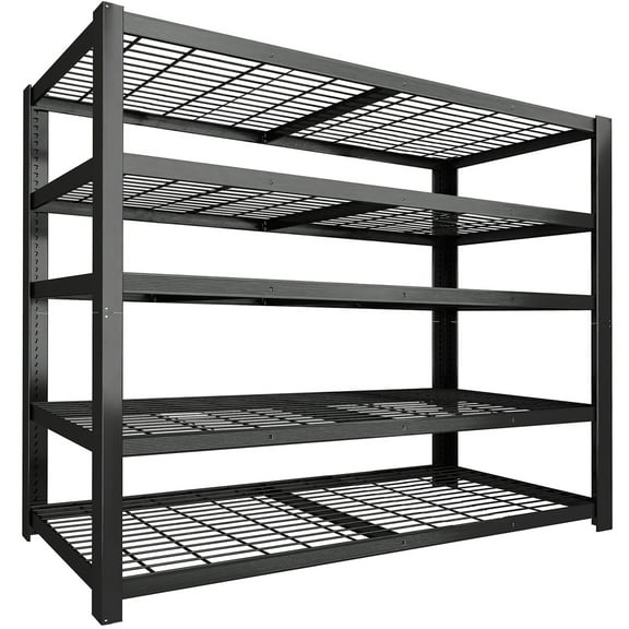 ZEUKMXOO Garage Shelving, 72" W x 35.5" D x 15.8"H Heavy Duty Storage Shelves Unit, Adjustable Metal Industrial Rack for Warehouse, Basement, Garage, Pantry