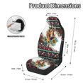 thumbnail image 6 of Chririnla Polyester Auto Seat Cushion for Interior Accessories, Stretchy Stretch Fit Car Seat Cushion Protective Cover, Horse with Sunflower and Snowflake, 6 of 7