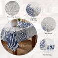 thumbnail image 5 of Navy Blue Chrysanthemum Table Cloth Waterproof Tablecloths, Farmhouse Botanical Floral Modern Tablecloth Dining Table Cover for Kitchen Party Tabletop Outdoor, Square Tablecloth 54x54 Inch, 5 of 9