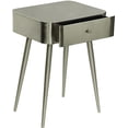 thumbnail image 4 of Meridian Furniture Rylan Table de Nuit en Métal Argenté, 4 of 6