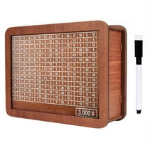 Matoen Cash Vault Wooden Savings Box, Money Box, Coin Bank for Boys and Girls, Adults Money Box with Counter for Savings Goal $3000 Best Gift for Friends