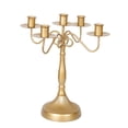 thumbnail image 1 of Candelabro de Metal con cinco cabezas, candelabro, adorno, decoración de boda para Acción de Gracias, Navidad, escritorio para el hogar mayimx Candelero, 1 of 9