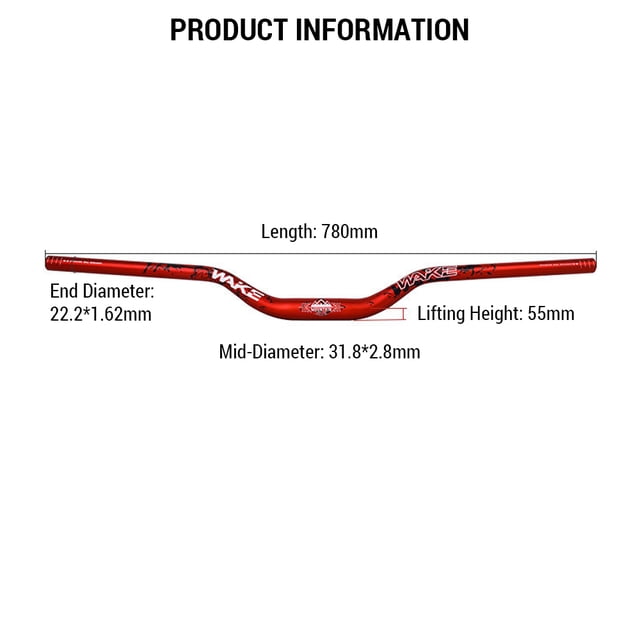 Handlebar,Handlebar 55mm Rise Bar With Matte 780mm Bar With Mountain Bike Handlebar 55mm Rise 780mm 31.8mm Mountain Bike Riser Handlebar 55mm Handlebar Alloy Riser Bike Handlebar Alloy