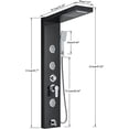 thumbnail image 4 of Zovajonia Shower Panel Tower System, Multi-Functions Stainless Steel Shower Tower , Waterfall Showerhead, Massage Shower Jets,  Rain Shower System Oil Rubbed Bronze, 4 of 7