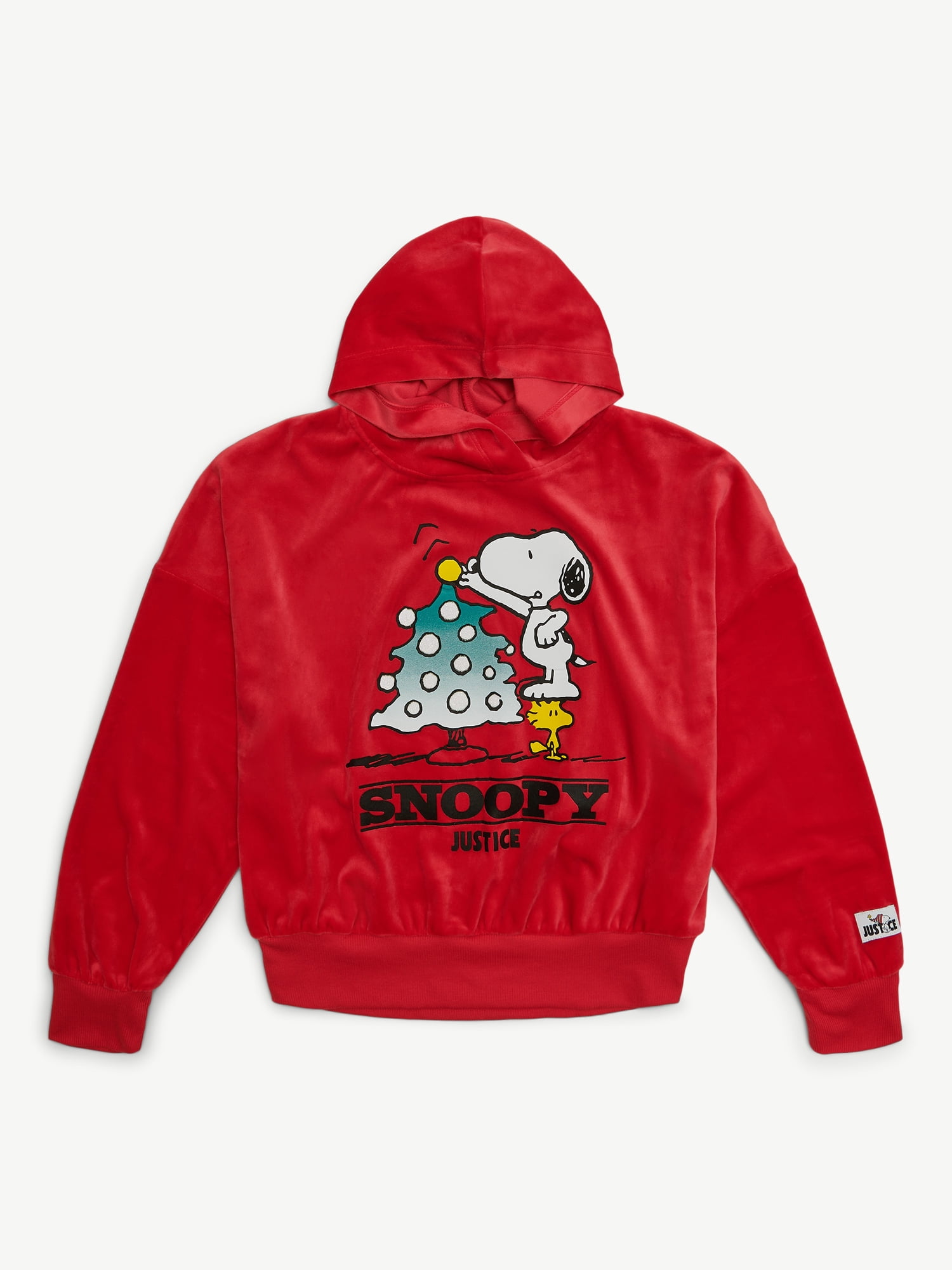 Justice x Snoopy Girls Velour Hoodie, Sizes XS - XLP