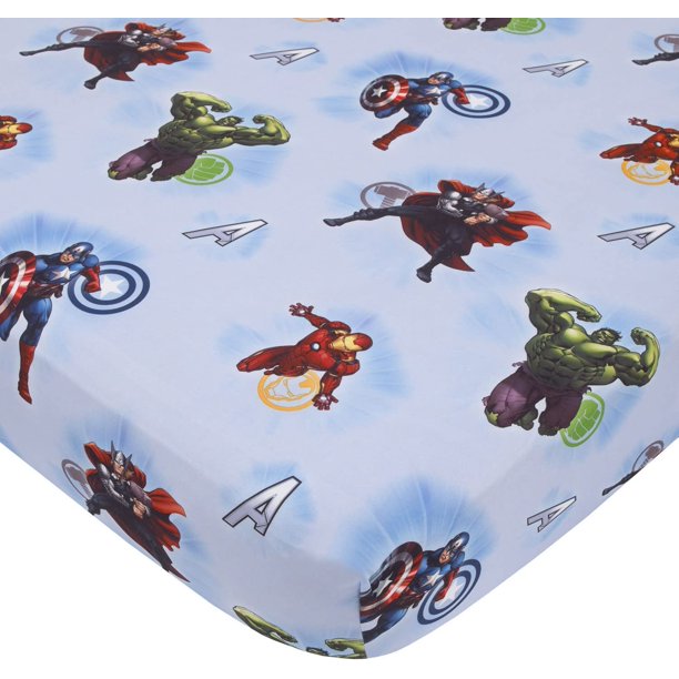 Marvel Avengers Fitted Crib Sheet 100 Soft Microfiber, Baby Sheet