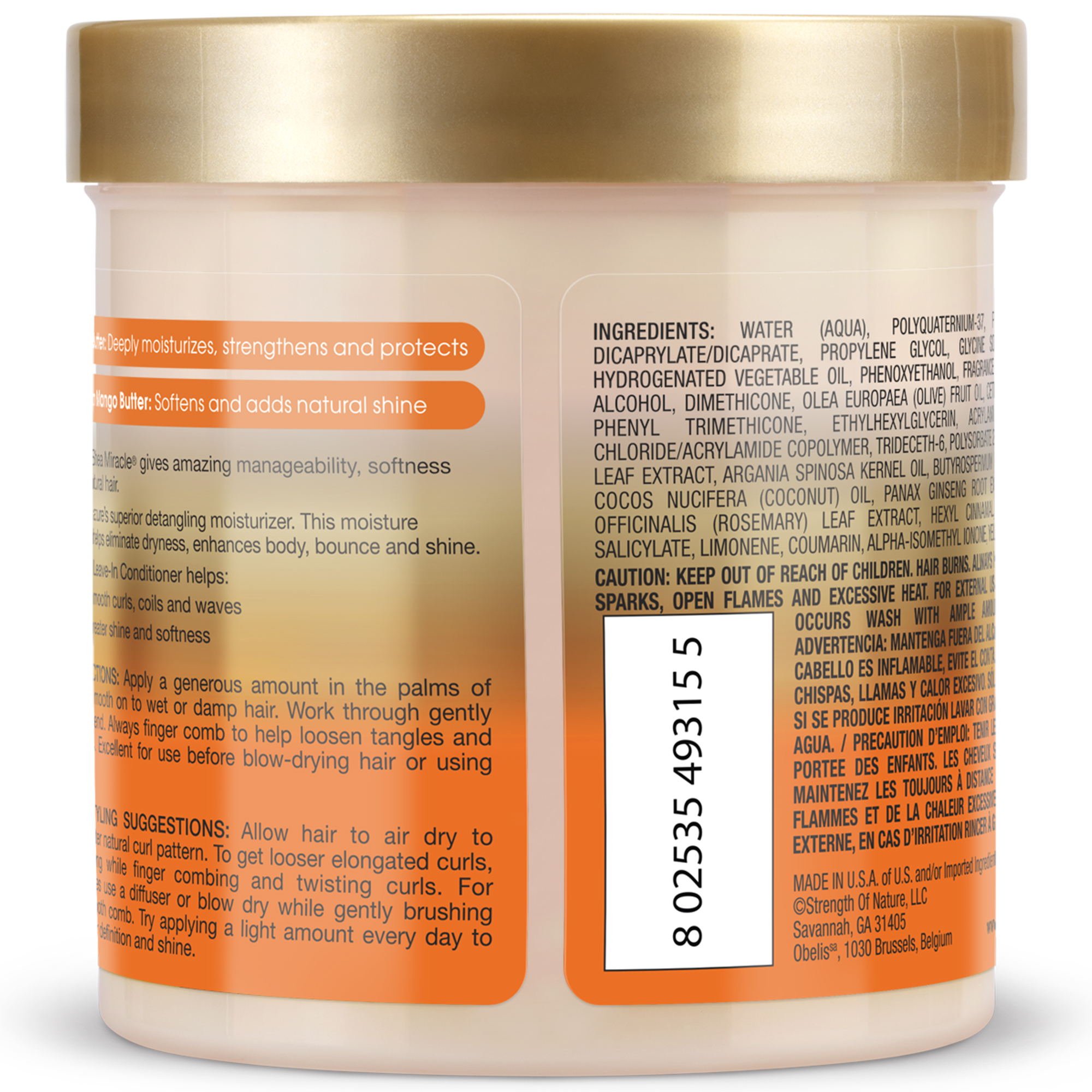 African Pride Shea Miracle Moisture Intense Leave In Conditioner