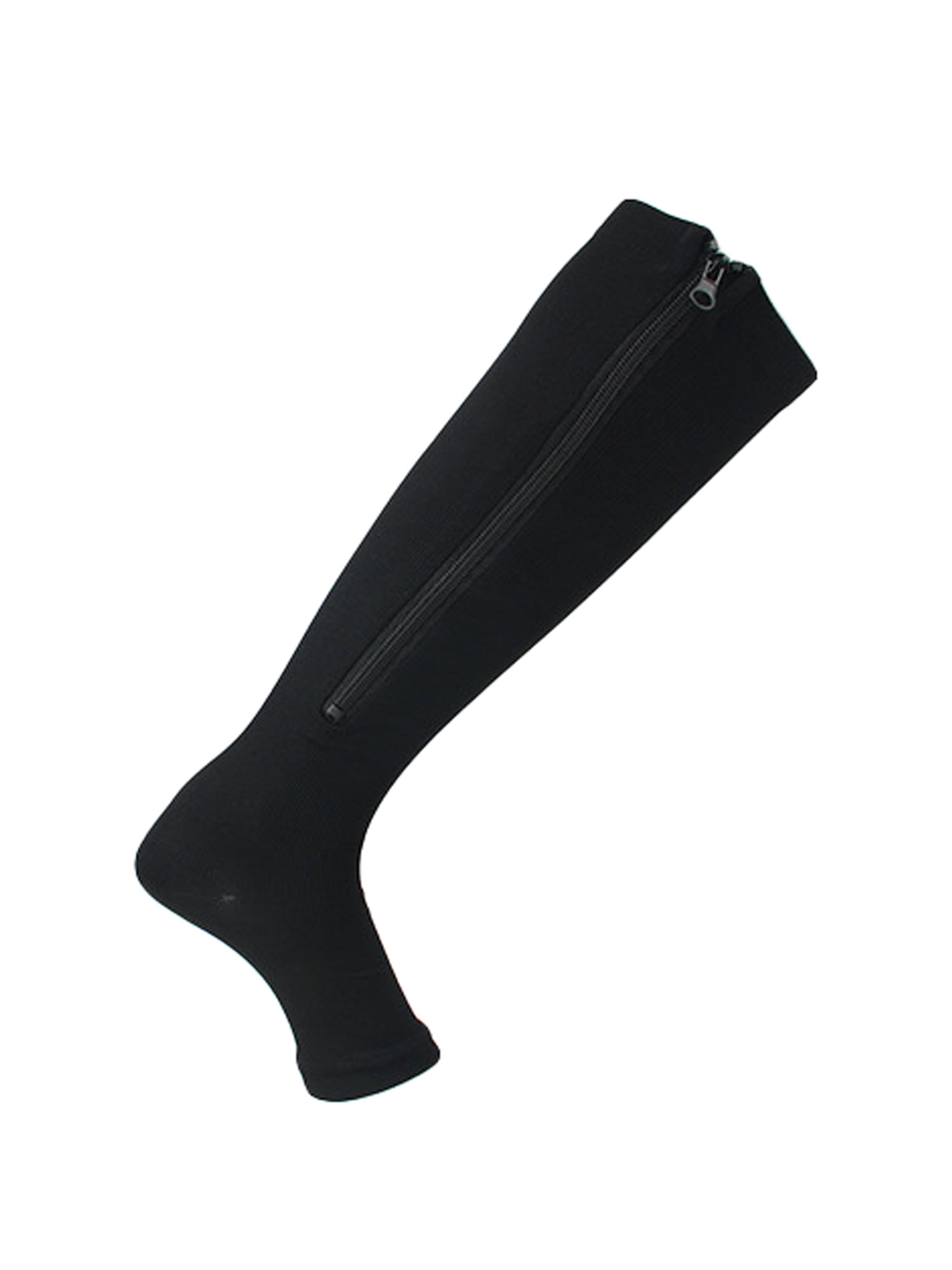 Women Zipper Compression Socks Men Nylon Calf Sock Thin Leg Compression