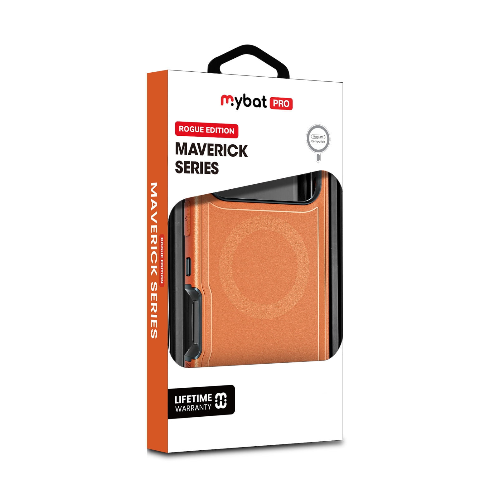 MyBat Pro Magnetic Heavy Duty Rugged Case for iPhone 17 Pro Max, Magsafe Compatible, Shockproof Protective Cover - Orange (No Screen Protector)