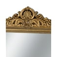 thumbnail image 4 of 23.5x37.5" Decorative Arched Wall Mirror With Ornate Gold Crest Design, 4 of 6